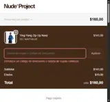 Nude Project coupon verification screenshot