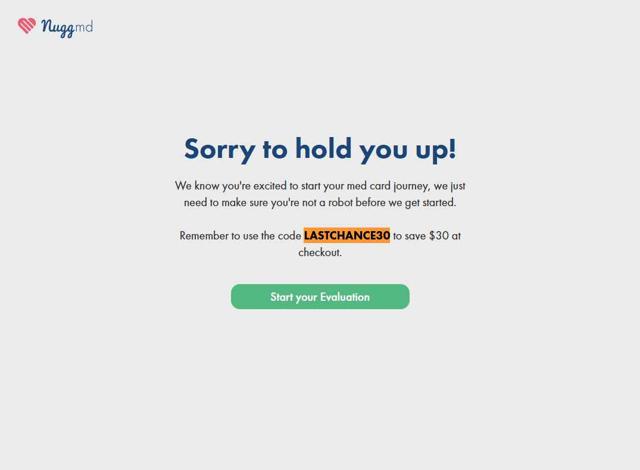 NuggMD checkout page showing NuggMD promo code box | Screenshot taken by SimplyCodes community member on Jun 28, 2025