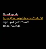 NURA Peptides coupon verification screenshot
