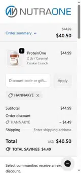 HANNAKYE coupon verification screenshot