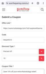 RUQAYA10 coupon verification screenshot