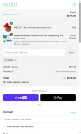 MISSU coupon verification screenshot