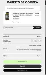 CHECKOUT15 coupon verification screenshot