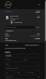 WELCOME10 coupon verification screenshot