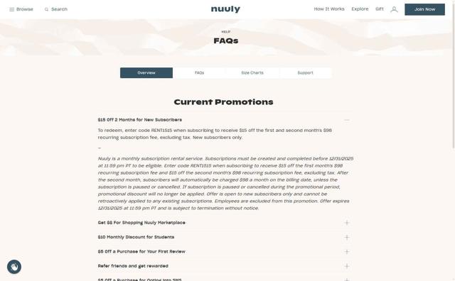 Nuuly checkout page showing Nuuly promo code box | Screenshot taken by SimplyCodes community member on Sep 1, 2025