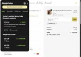 Never Fully Dressed US coupon verification screenshot