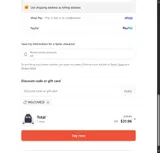 WELCOME20 coupon verification screenshot