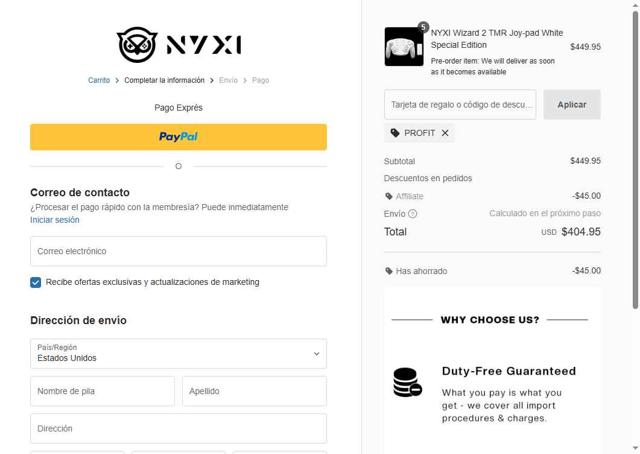 NYXI checkout page showing NYXI discount code box | Screenshot taken by SimplyCodes community member on Aug 28, 2025