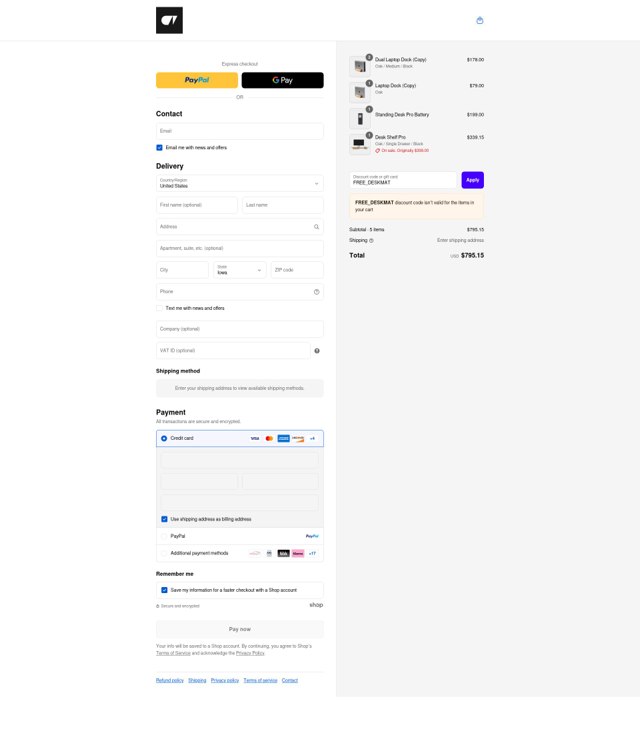 Oakywood checkout page showing Oakywood discount code box | Screenshot taken by SimplyCodes community member on Aug 31, 2025