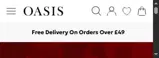 Oasis Clothing coupon verification screenshot