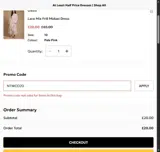 Oasis Clothing coupon verification screenshot