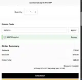 Oasis Clothing coupon verification screenshot
