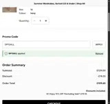 Oasis Clothing coupon verification screenshot