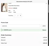 Oasis Clothing coupon verification screenshot