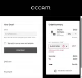 Occam Designs coupon verification screenshot