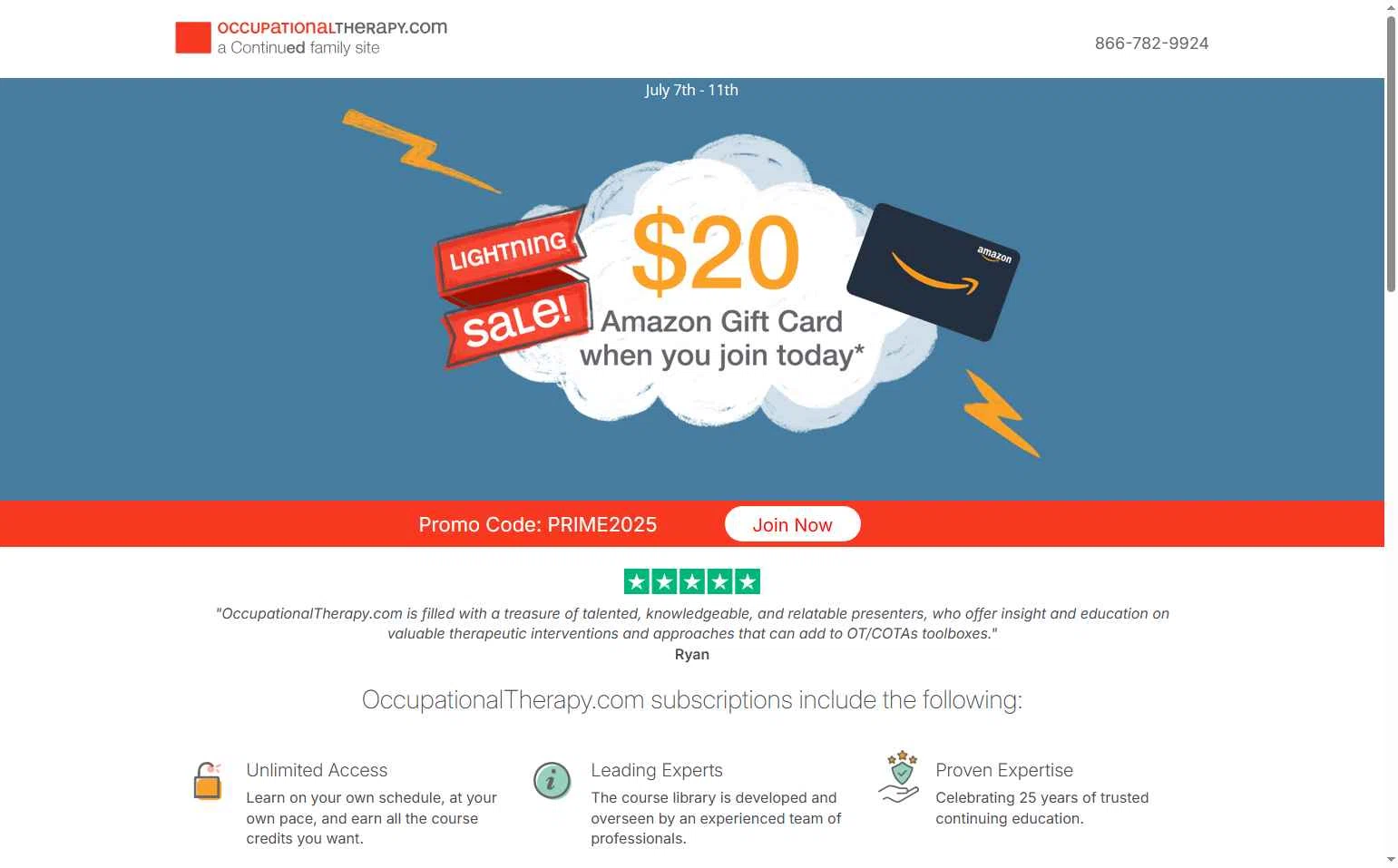 OccupationalTherapy.com checkout page showing OccupationalTherapy.com promo code box | Screenshot taken by SimplyCodes community member on Oct 2, 2025