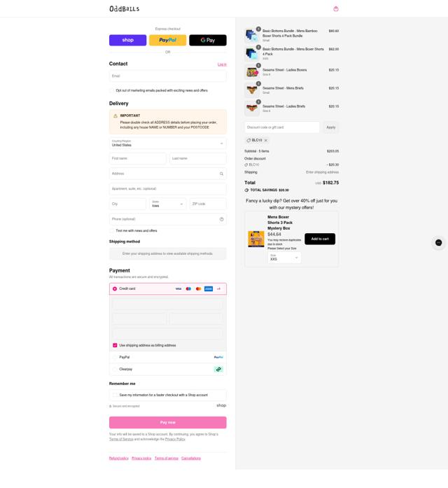 Oddballs checkout page showing Oddballs discount code box | Screenshot taken by SimplyCodes community member on Sep 8, 2025