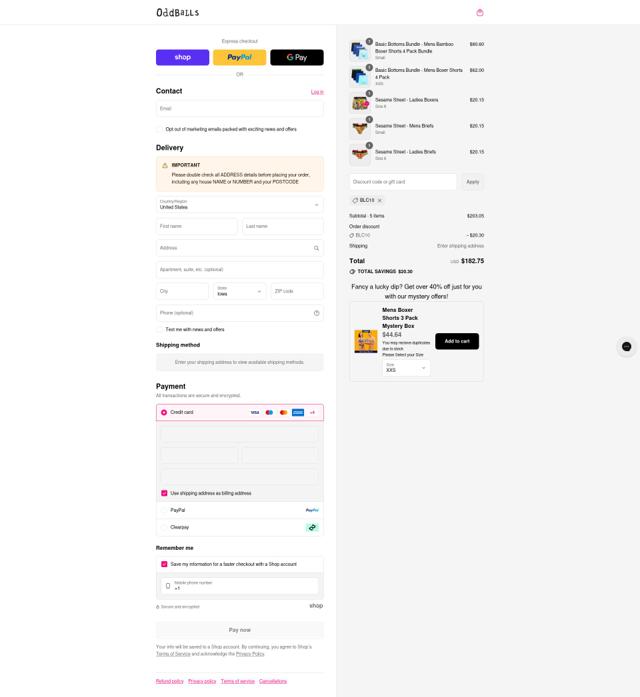 Oddballs checkout page showing Oddballs discount code box | Screenshot taken by SimplyCodes community member on Sep 2, 2025