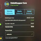 WELCOME coupon verification screenshot