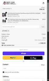 OEM Car Key Mall coupon verification screenshot