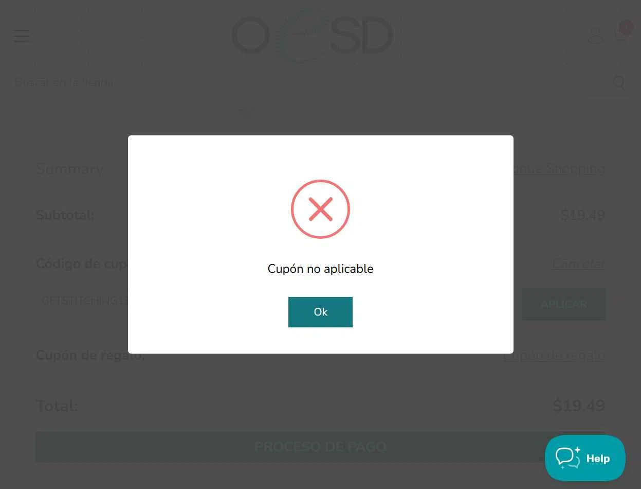 OESD checkout page showing OESD coupon code box | Screenshot taken by SimplyCodes community member on Nov 18, 2025