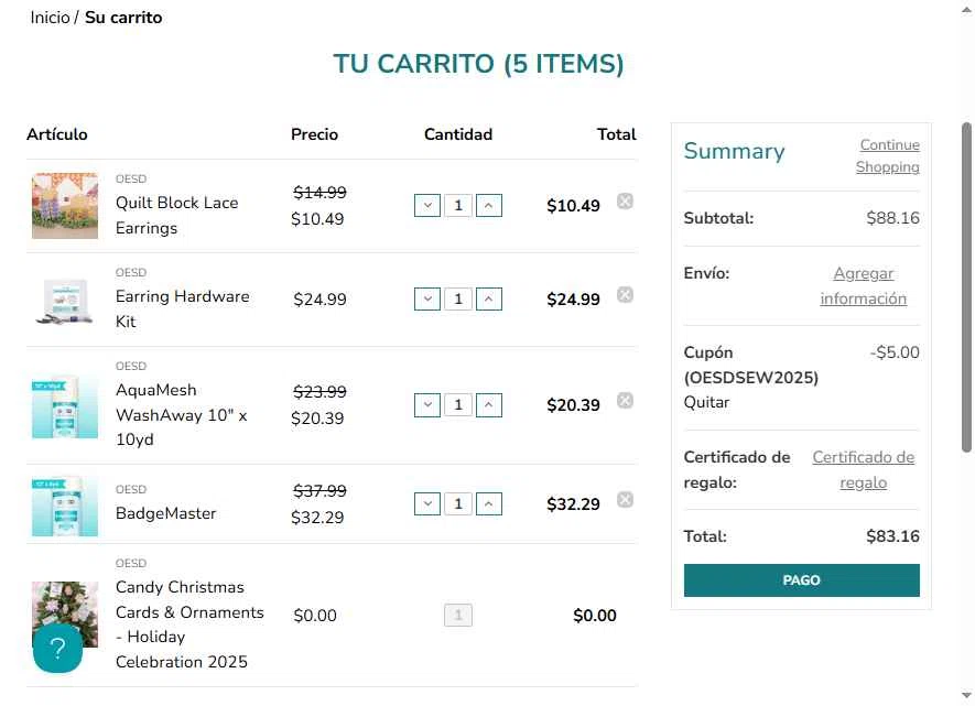 OESD checkout page showing OESD coupon code box | Screenshot taken by SimplyCodes community member on Oct 11, 2025