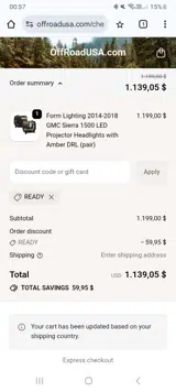 READY coupon verification screenshot