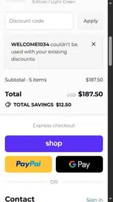 welcome1034 coupon verification screenshot