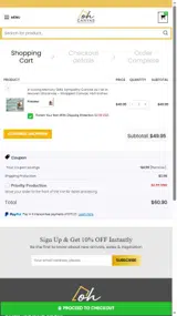 Oh Canvas coupon verification screenshot