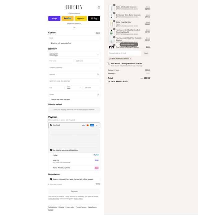 Ohlolly checkout page showing Ohlolly discount code box | Screenshot taken by SimplyCodes community member on Sep 14, 2025