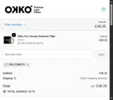 WELCOME15 coupon verification screenshot