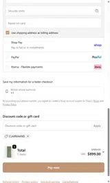 claireaand coupon verification screenshot