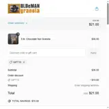 GIFT15 coupon verification screenshot