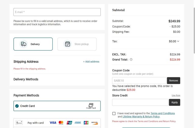 Olight checkout page showing Olight coupon code box | Screenshot taken by SimplyCodes community member on Aug 26, 2025