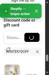 WINTER10OFF coupon verification screenshot