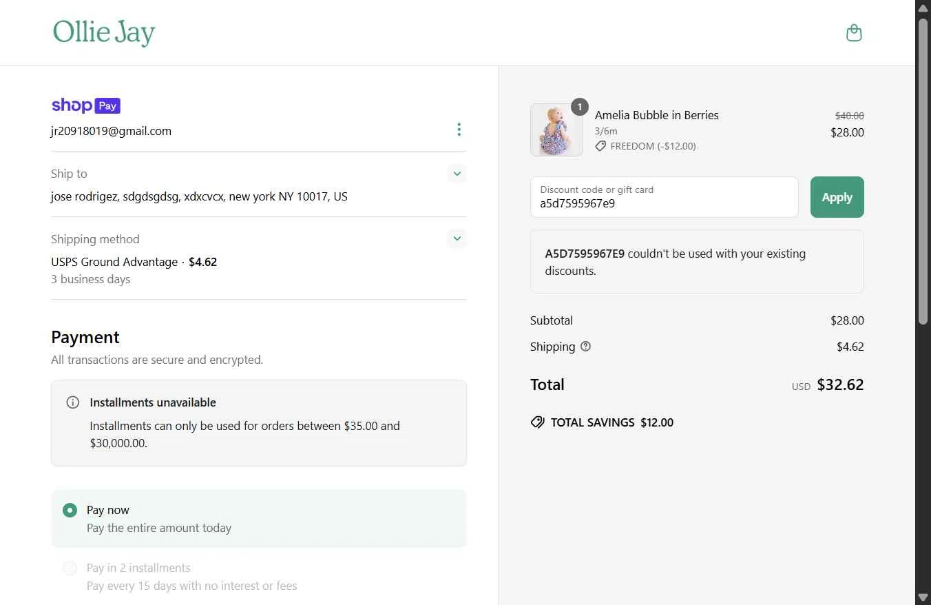 Olive Garden checkout page showing Olive Garden coupon code box | Screenshot taken by SimplyCodes community member on Jun 26, 2025