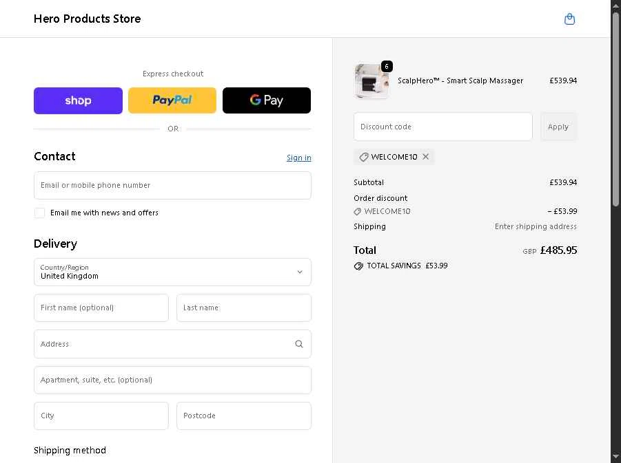 Olivia Blaire checkout page showing Olivia Blaire discount code box | Screenshot taken by SimplyCodes community member on Jan 27, 2026