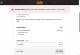 Olo coupon verification screenshot
