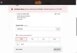 Olo coupon verification screenshot