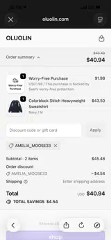 AMELIA_MOOSE33 coupon verification screenshot