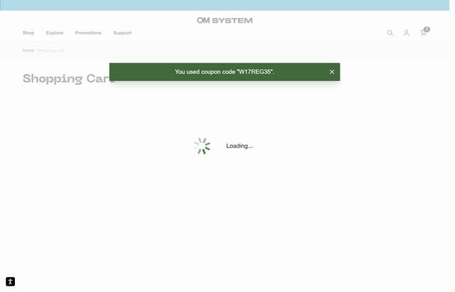 Olympus checkout page showing Olympus discount code box | Screenshot taken by SimplyCodes community member on Jun 21, 2025