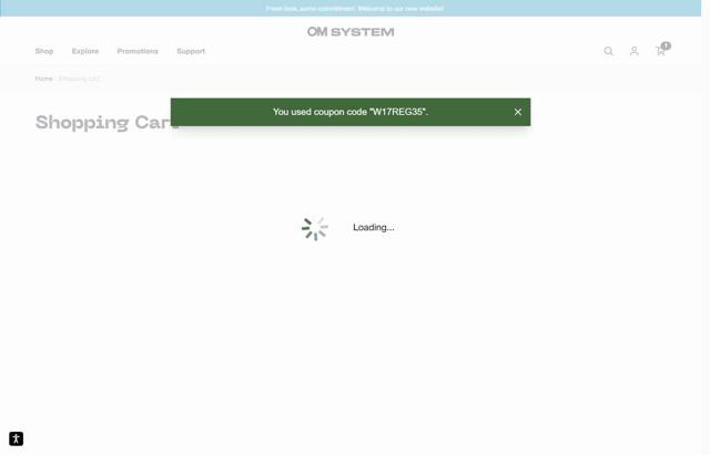 Olympus checkout page showing Olympus discount code box | Screenshot taken by SimplyCodes community member on Jun 21, 2025