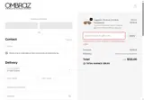 Ombraz coupon verification screenshot