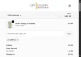 Om Gallery coupon verification screenshot