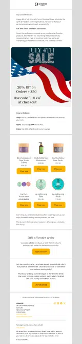 Omorfee coupon verification screenshot