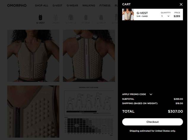 Omorpho checkout page showing Omorpho promo code box | Screenshot taken by SimplyCodes community member on Aug 16, 2025
