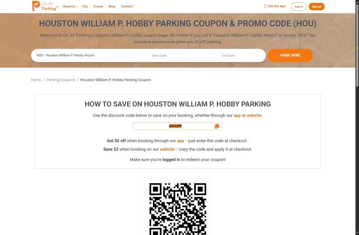 On Air Parking checkout page showing On Air Parking coupon code box | Screenshot taken by SimplyCodes community member on Nov 27, 2025