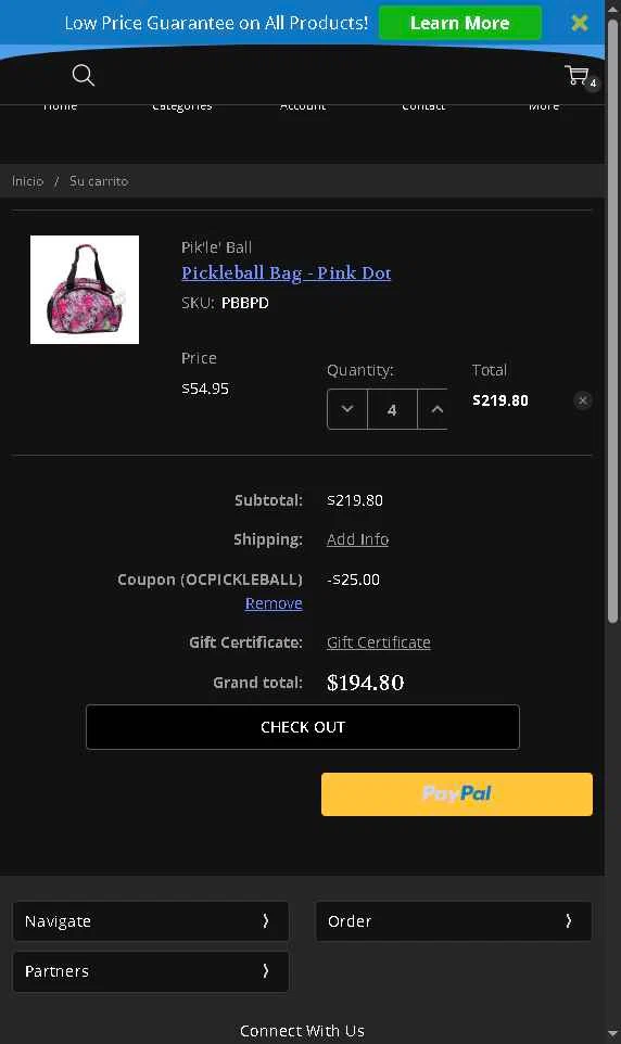 OnCourtOffCourt checkout page showing OnCourtOffCourt promo code box | Screenshot taken by SimplyCodes community member on Dec 30, 2025