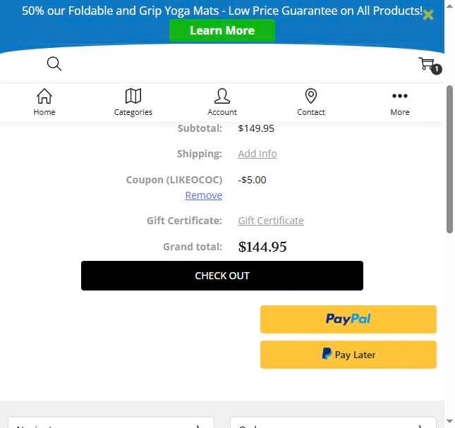 OnCourtOffCourt checkout page showing OnCourtOffCourt promo code box | Screenshot taken by SimplyCodes community member on Feb 10, 2026
