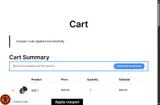 One0One coupon verification screenshot